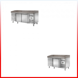 Banchi pizza refrigerati Inox